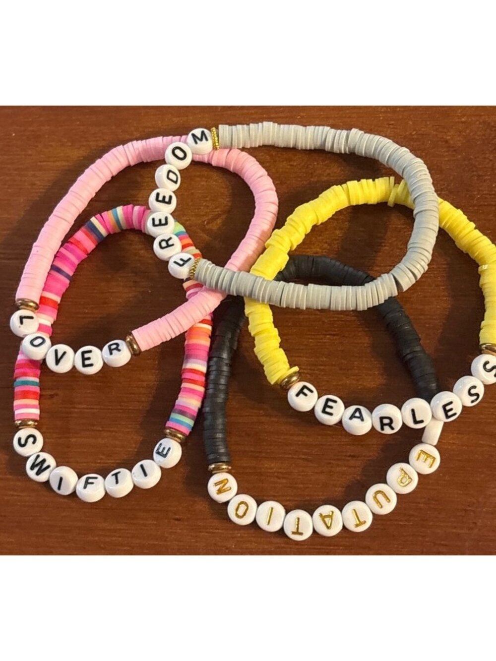 Taylor Swift Eras Tour Friendship Bracelets Set Of 5 Beaded Accessories Concerts - Picture 10 of 10